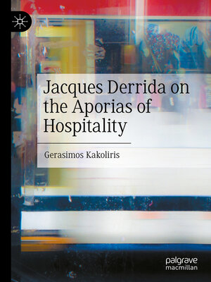 cover image of Jacques Derrida on the Aporias of Hospitality